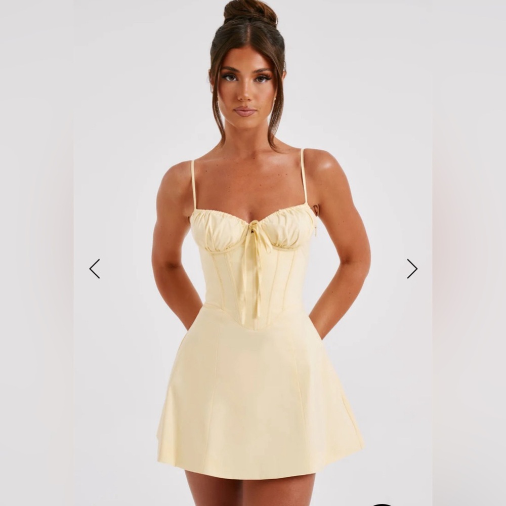LACEY MINI DRESS - LEMON - Picture 3 of 3